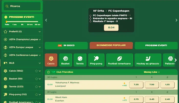 GreenLuck Casino sport